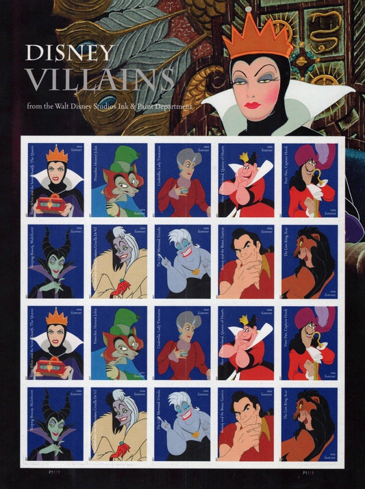 US 5213-5222 Mint Sheet (MNH) Disney Villains Forever Stamp 2017 ZAYIX
