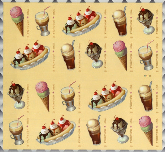 US 5097c Mint Sheet (MNH) Soda Fountain Favorites Forever Stamp 2016 ZAYIX