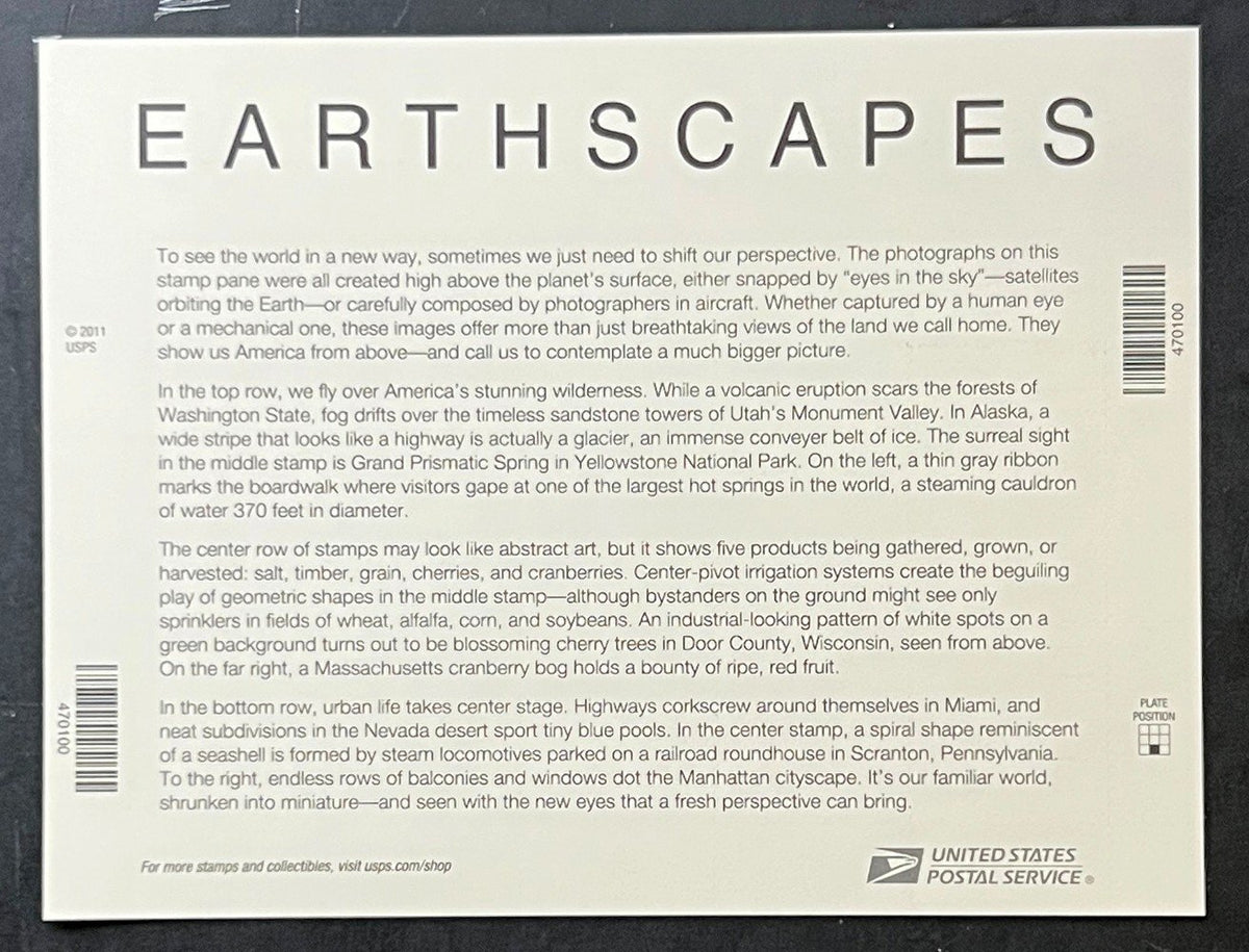 US 4710 Mint Sheet (MNH) Earthscapes Miniature Sheet Forever Stamp 2012 ZAYIX