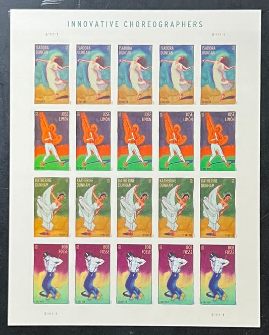 US 4698-4701 Mint Sheet (MNH) Innovative Choreographers Forever Stamp 2012 ZAYIX