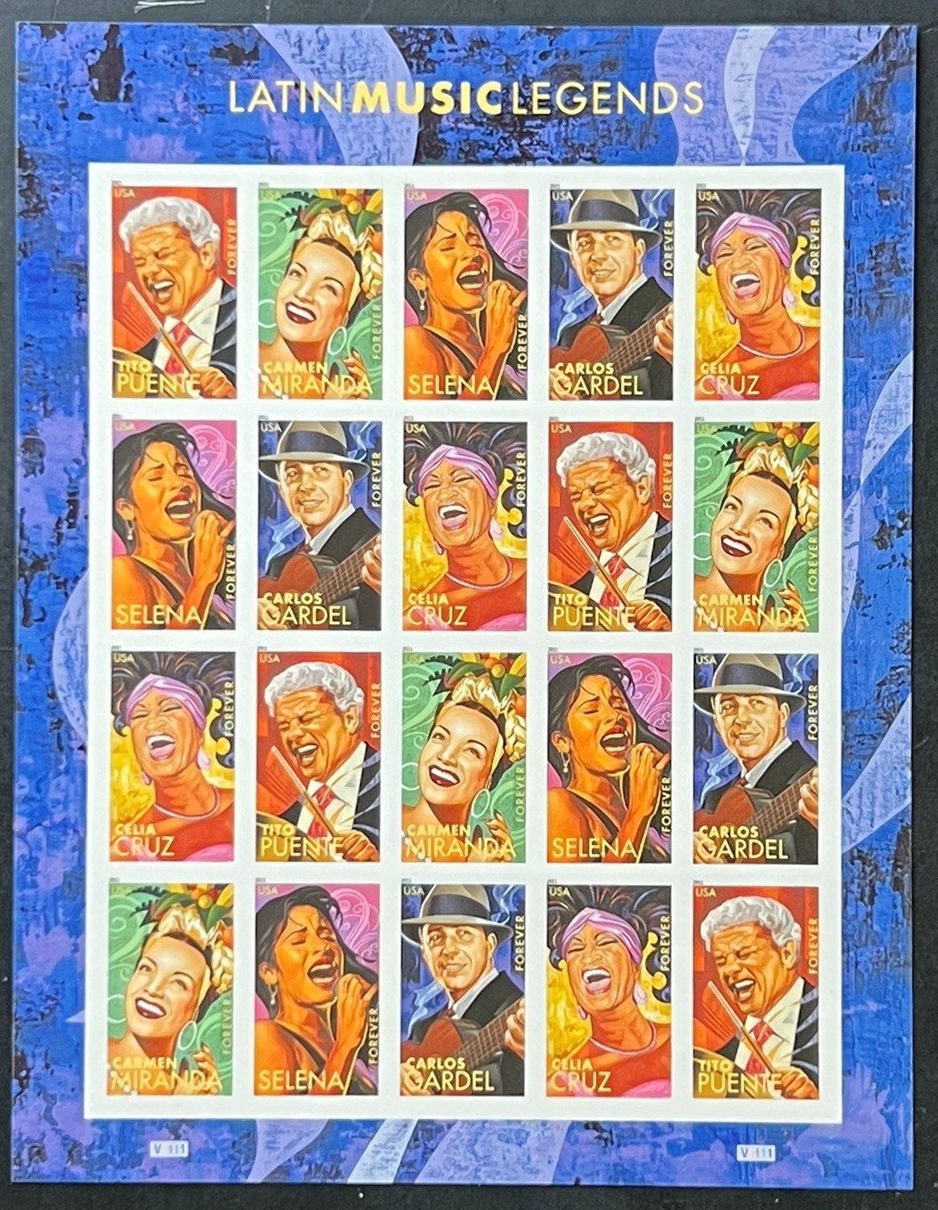 US 4497-4501 Mint Sheet (MNH) Latin Music Legends Forever Stamp 2011 ZAYIX