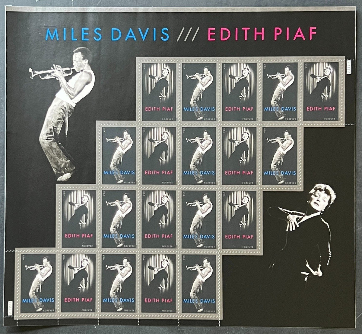 US 4692-4693 Mint Sheet (MNH) Miles Davis & Edith Piaf Forever Stamp 2012 ZAYIX