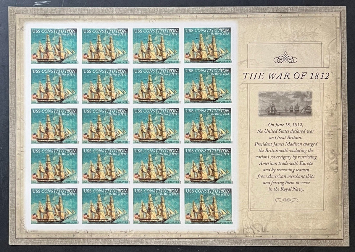US 4703 Mint Sheet(MNH) War of 1812 U.S.S. Constitution Forever Stamp 2012 ZAYIX