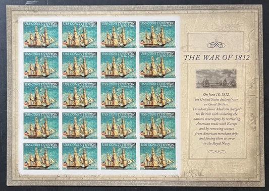 US 4703 Mint Sheet(MNH) War of 1812 U.S.S. Constitution Forever Stamp 2012 ZAYIX
