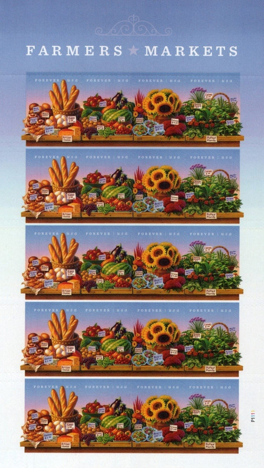 US 4912-4915 Mint Sheet (MNH) Farmers' Market Forever Stamp 2014 ZAYIX
