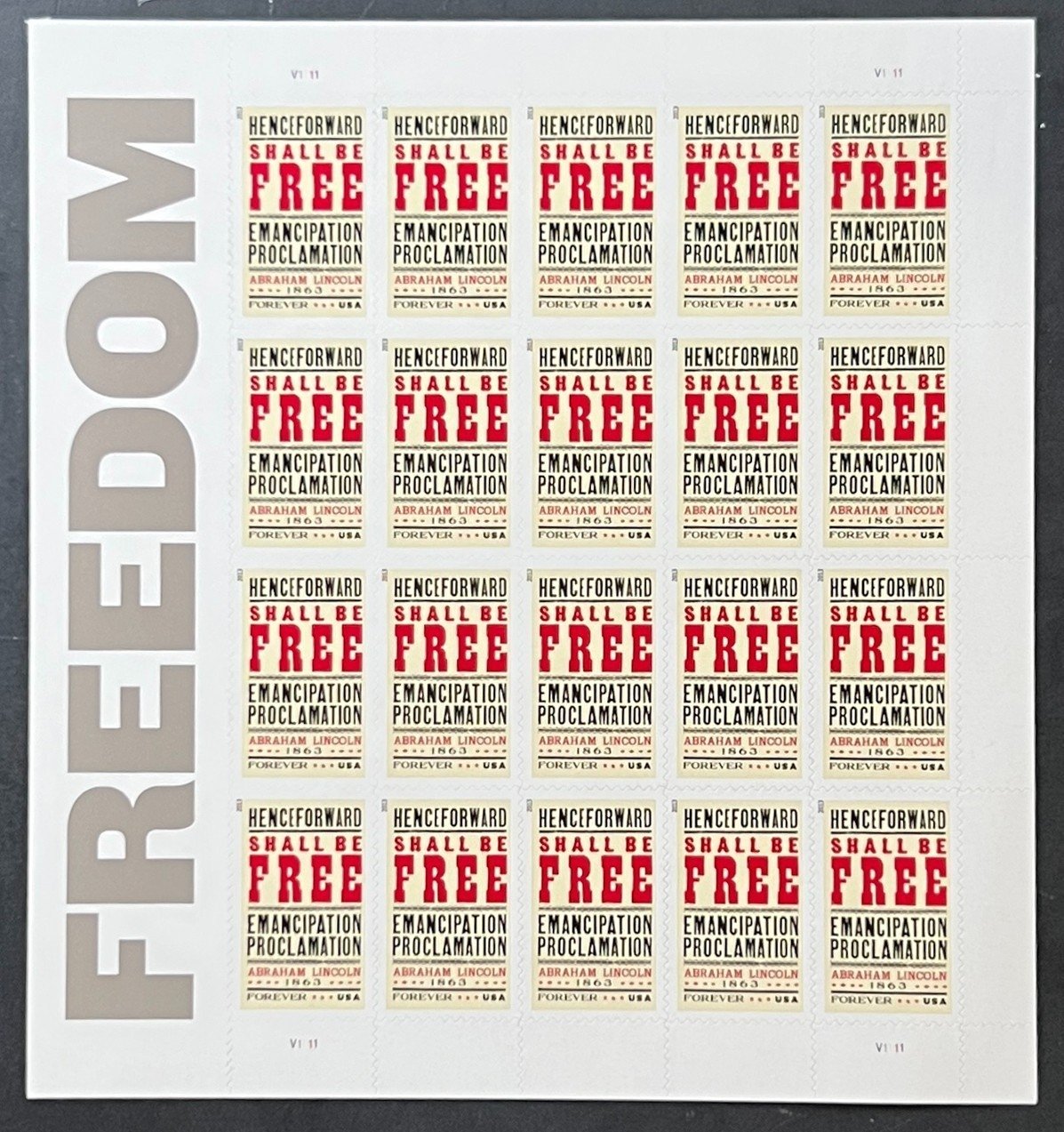 US 4721 Mint Sheet (MNH) Emancipation Proclamation Forever Stamp 2013 ZAYIX