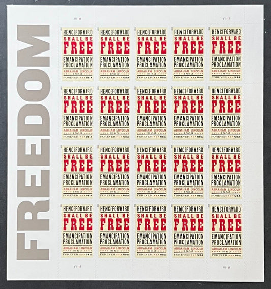 US 4721 Mint Sheet (MNH) Emancipation Proclamation Forever Stamp 2013 ZAYIX