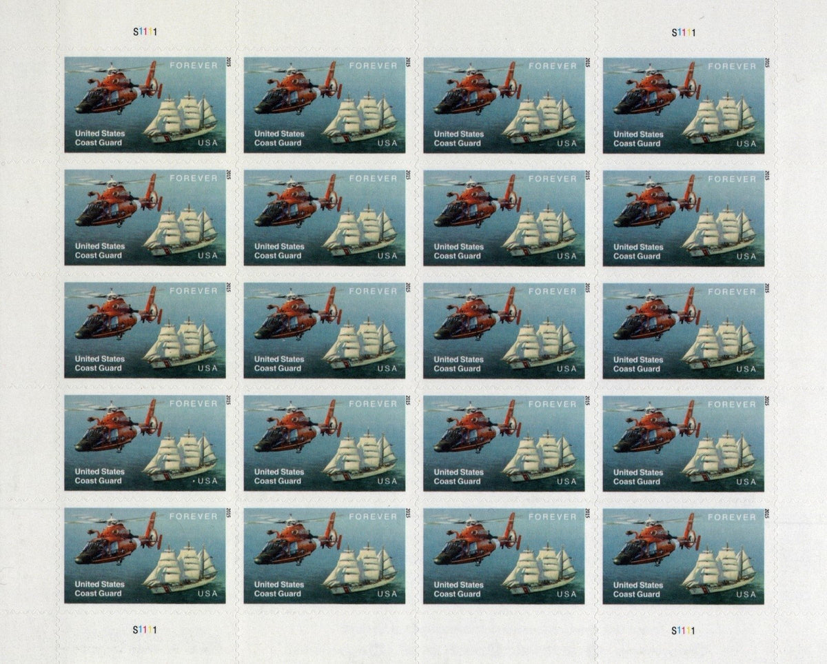 US 5008 Mint Sheet (MNH) U.S. Coast Guard Forever Stamp 2015 ZAYIX