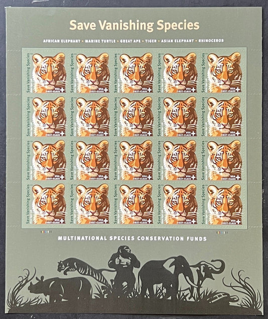 US B4 Mint Sheet(MNH) Protecting Vanishing Wildlife First-Class Stamp 2011 ZAYIX