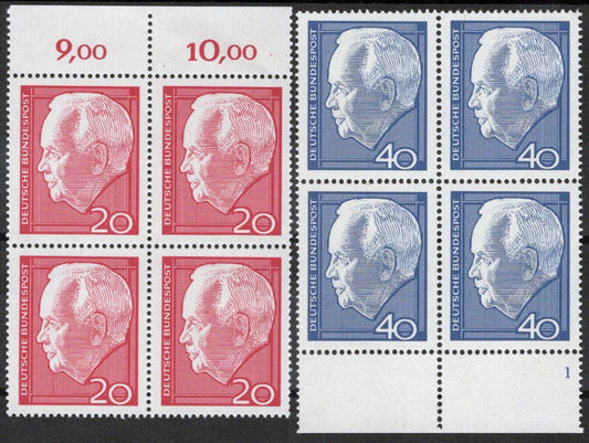 ZAYIX Germany 881-882 MNH President Heinrich Lubke Politician 051023S02