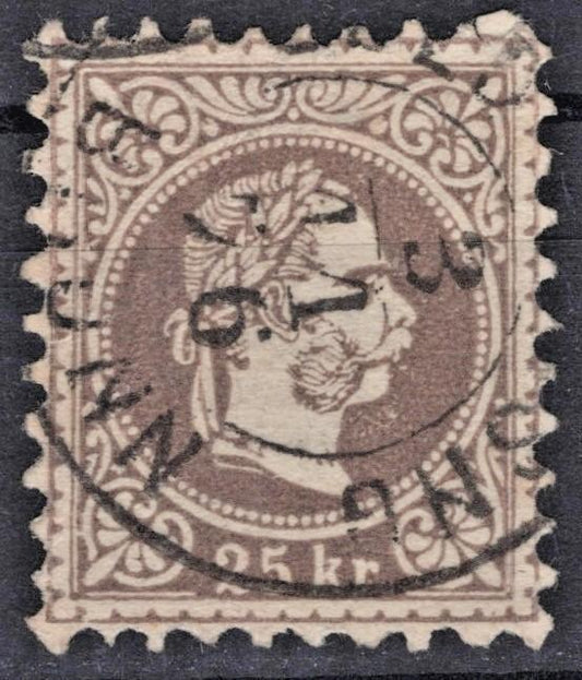Austria 1867 25kr brown violet Austro-Hungarian Monarch Issue #32b Used VF ZAYIX
