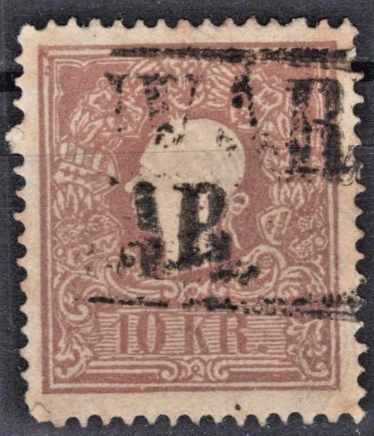 Austria 1858 10kr brown Type 1 Emperor Franz Josef #10a Used VF ZAYIX