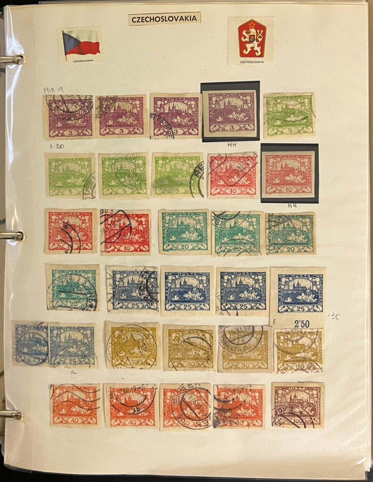 Czechoslovakia Stamp Collection Album Used Stamps Full Pages 1918-1982 ZAYIX