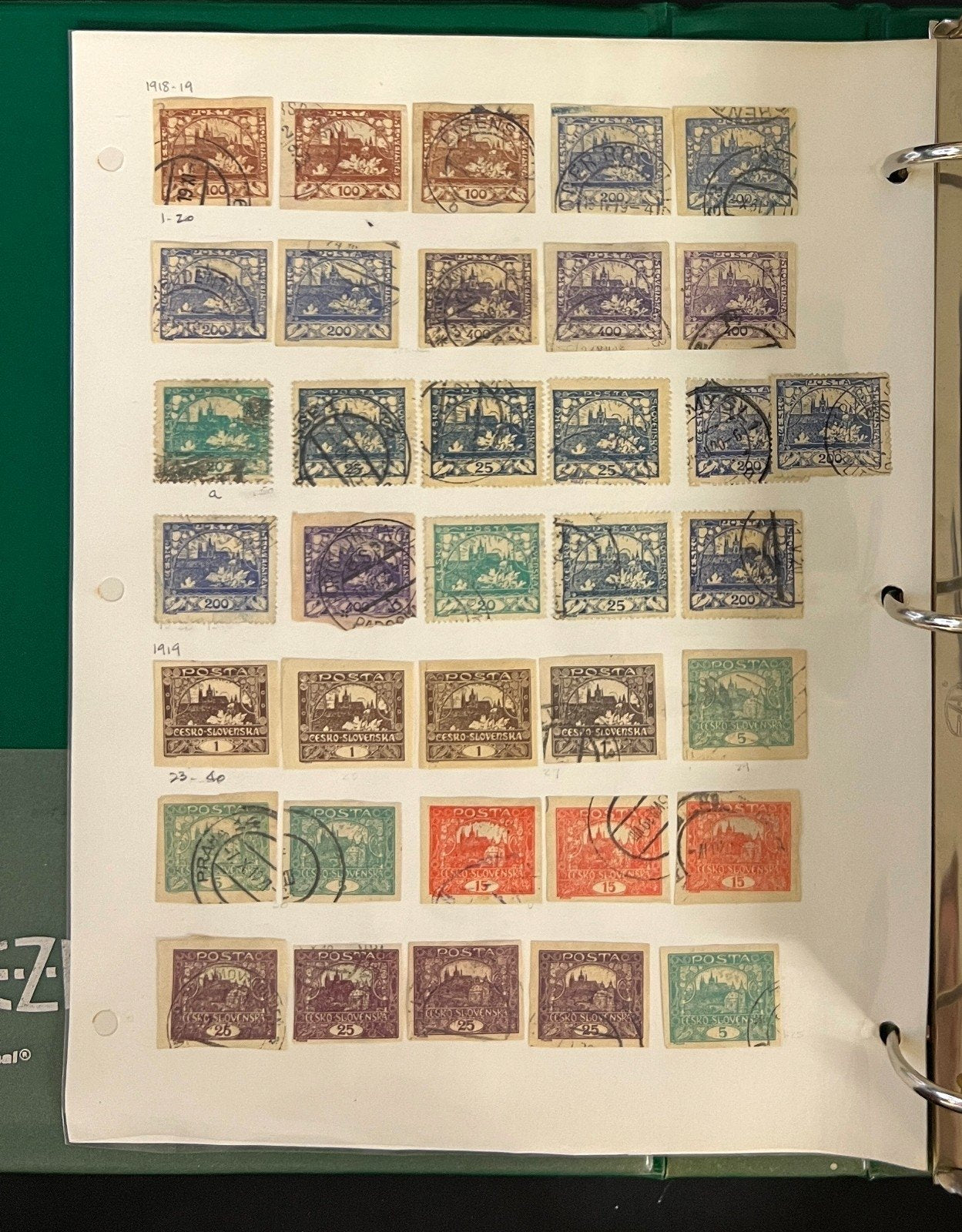 Czechoslovakia Stamp Collection Album Used Stamps Full Pages 1918-1982 ZAYIX