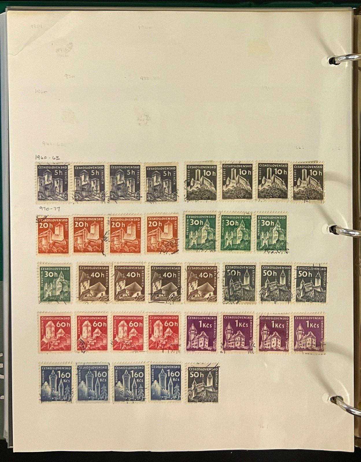 Czechoslovakia Stamp Collection Album Used Stamps Full Pages 1918-1982 ZAYIX