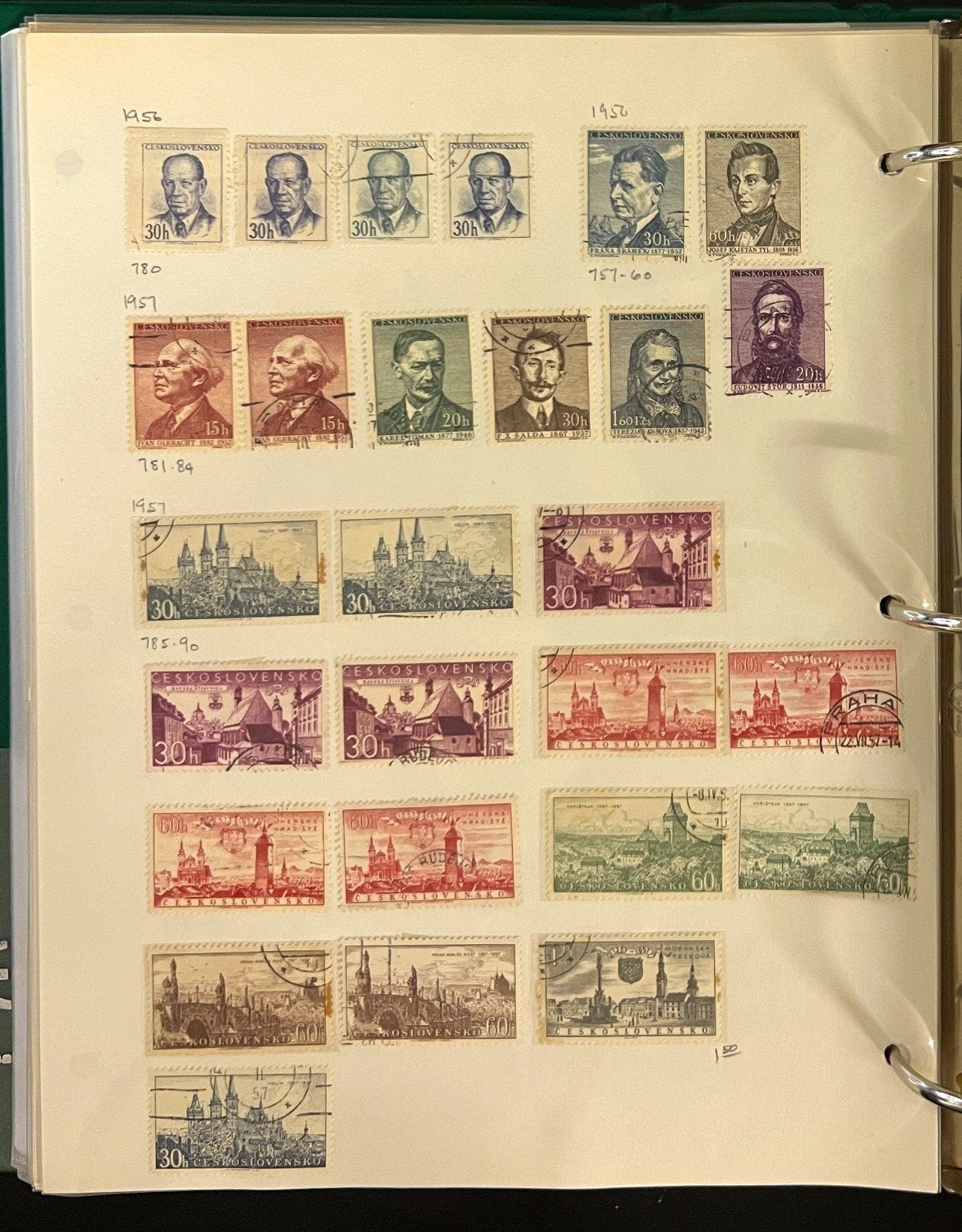 Czechoslovakia Stamp Collection Album Used Stamps Full Pages 1918-1982 ZAYIX