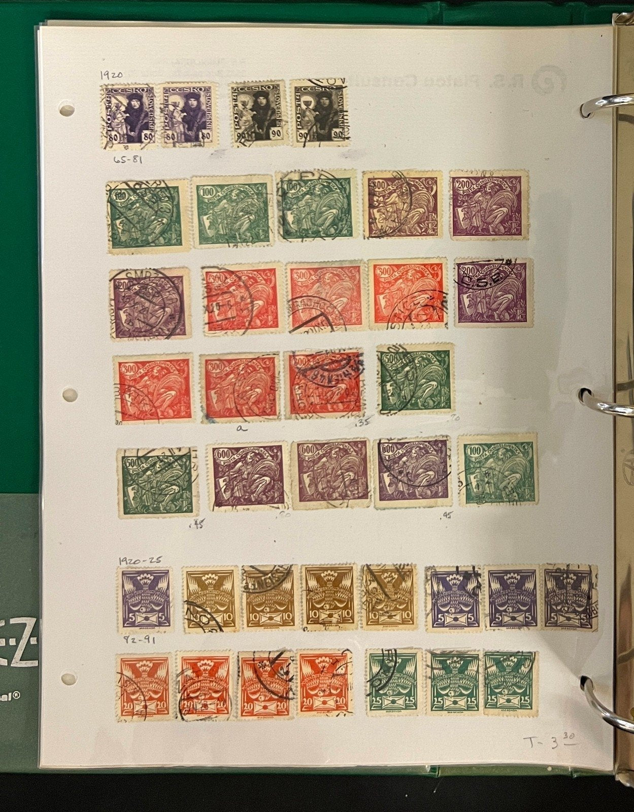 Czechoslovakia Stamp Collection Album Used Stamps Full Pages 1918-1982 ZAYIX