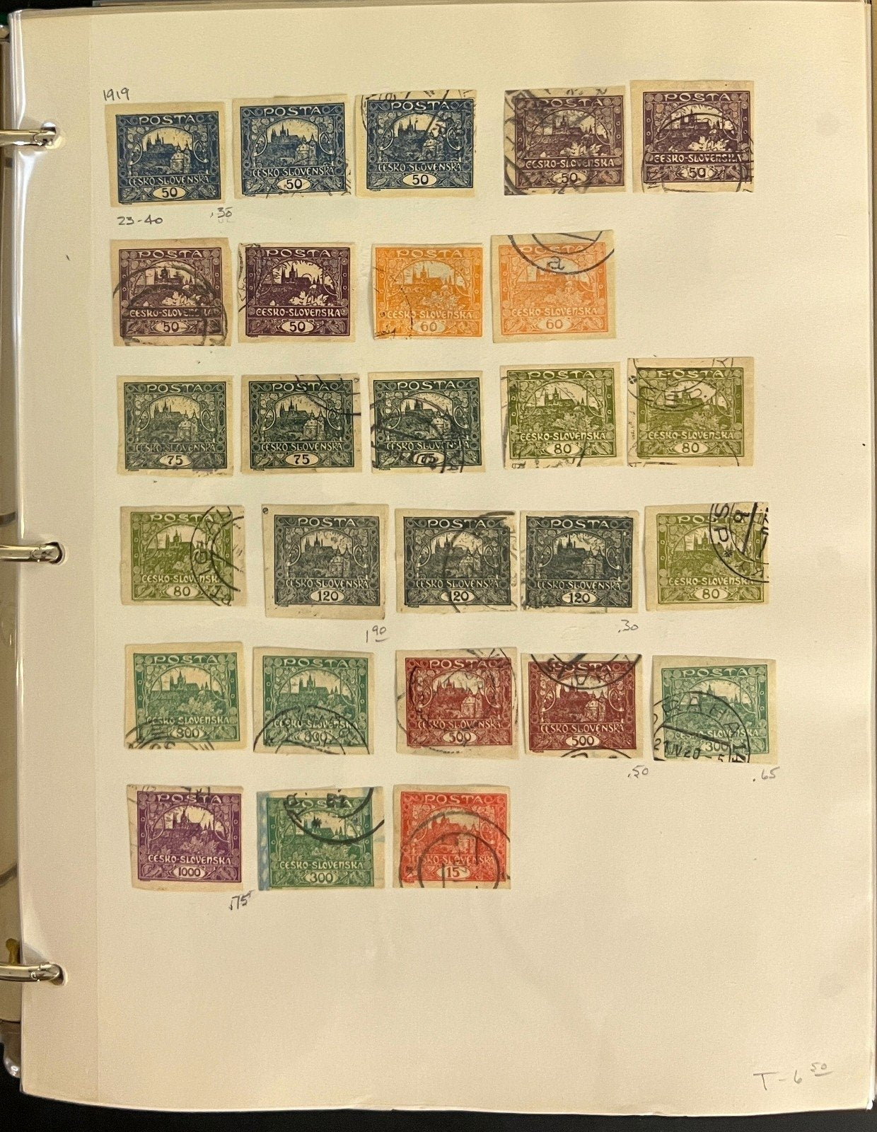 Czechoslovakia Stamp Collection Album Used Stamps Full Pages 1918-1982 ZAYIX