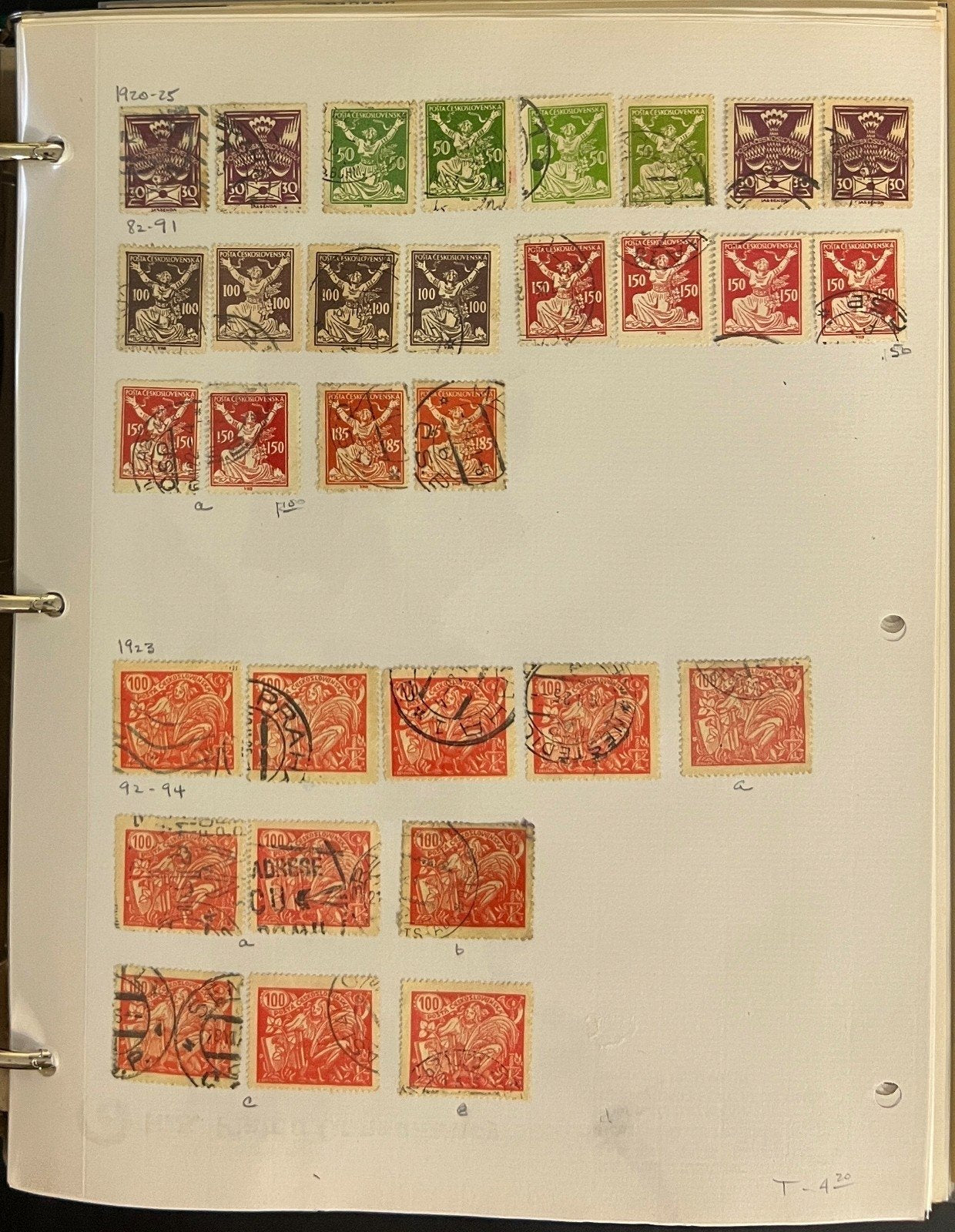 Czechoslovakia Stamp Collection Album Used Stamps Full Pages 1918-1982 ZAYIX
