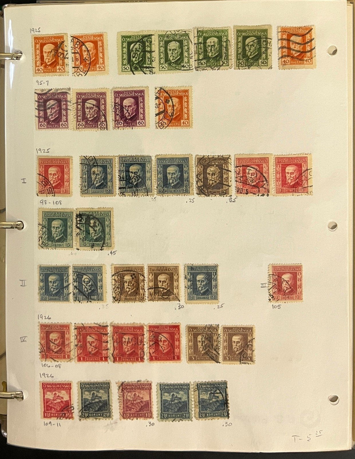 Czechoslovakia Stamp Collection Album Used Stamps Full Pages 1918-1982 ZAYIX