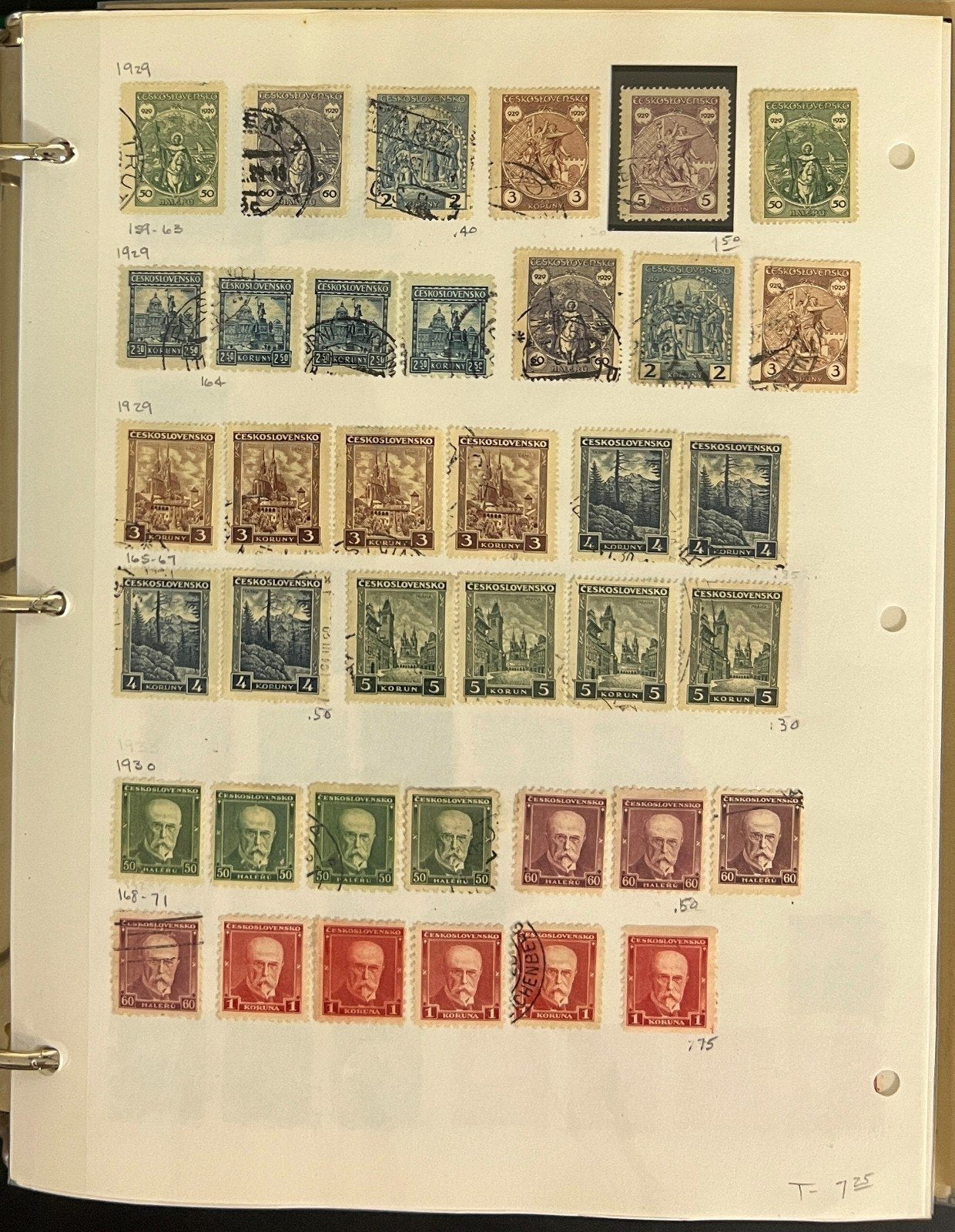Czechoslovakia Stamp Collection Album Used Stamps Full Pages 1918-1982 ZAYIX