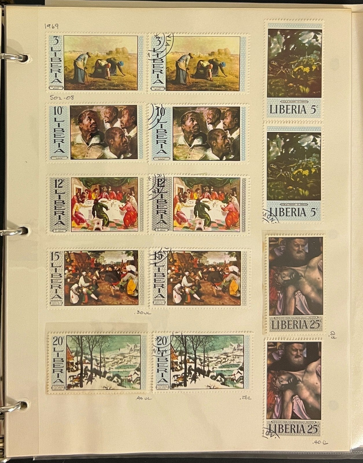 Liberia Stamp Collection Album Sets Sheets & Singles 1100 Stamps 1953-1975 ZAYIX