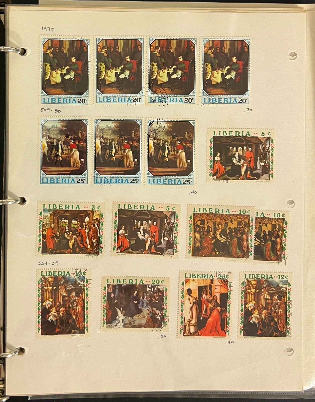 Liberia Stamp Collection Album Sets Sheets & Singles 1100 Stamps 1953-1975 ZAYIX