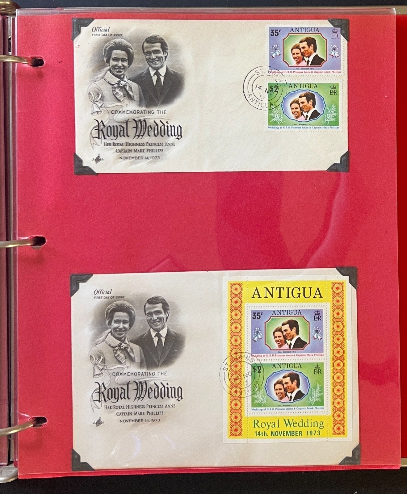 Princess Anne & Capt Phillips Royal Wedding Collection Album FDC & Booklet ZAYIX
