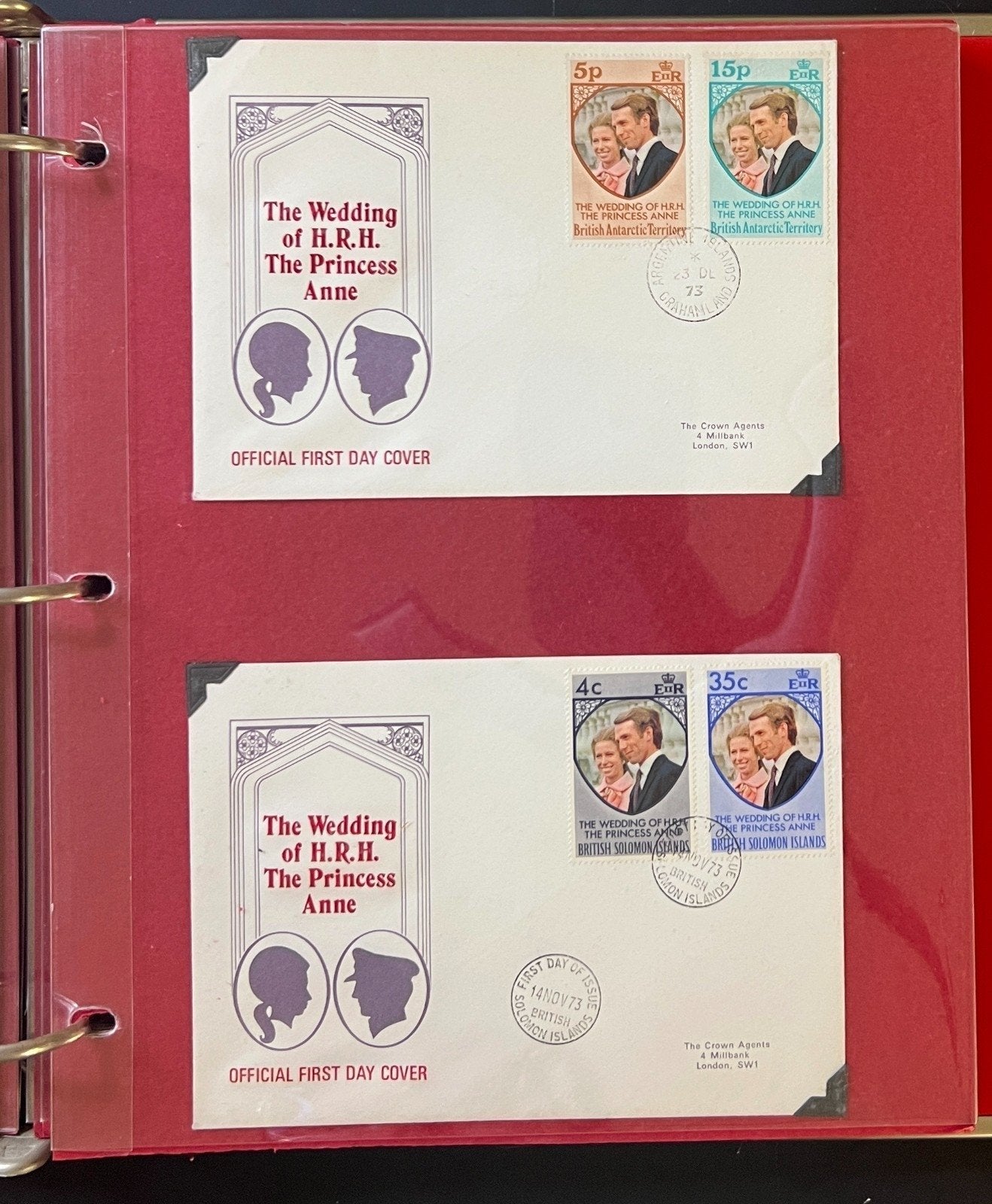 Princess Anne & Capt Phillips Royal Wedding Collection Album FDC & Booklet ZAYIX