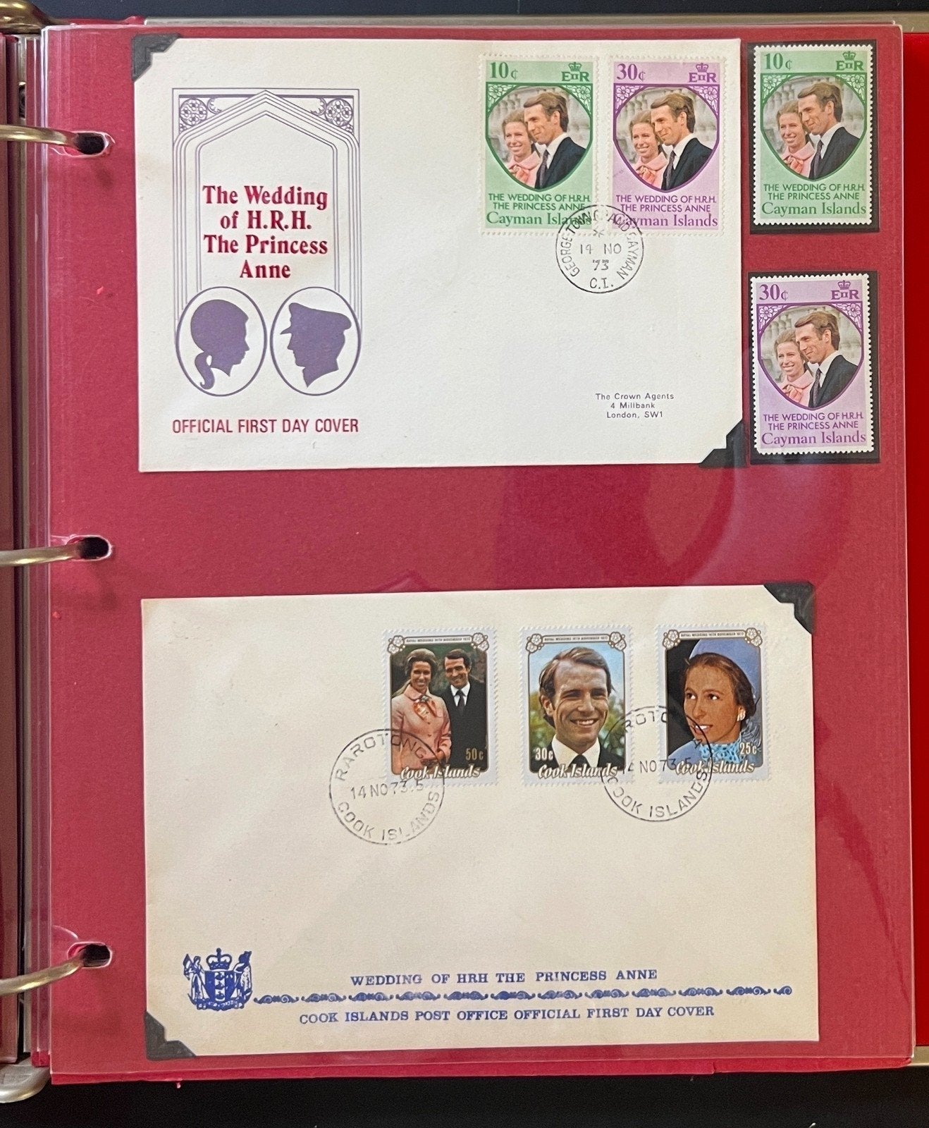 Princess Anne & Capt Phillips Royal Wedding Collection Album FDC & Booklet ZAYIX