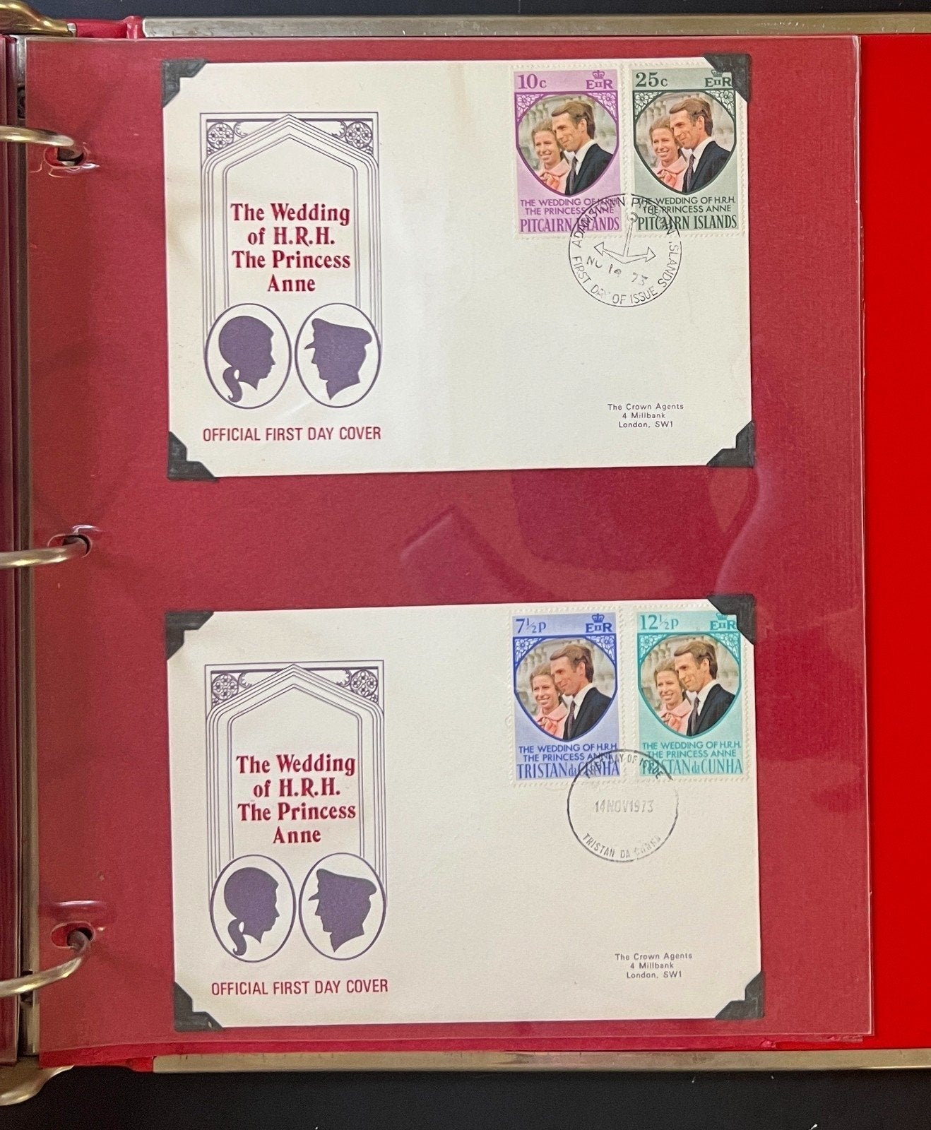 Princess Anne & Capt Phillips Royal Wedding Collection Album FDC & Booklet ZAYIX