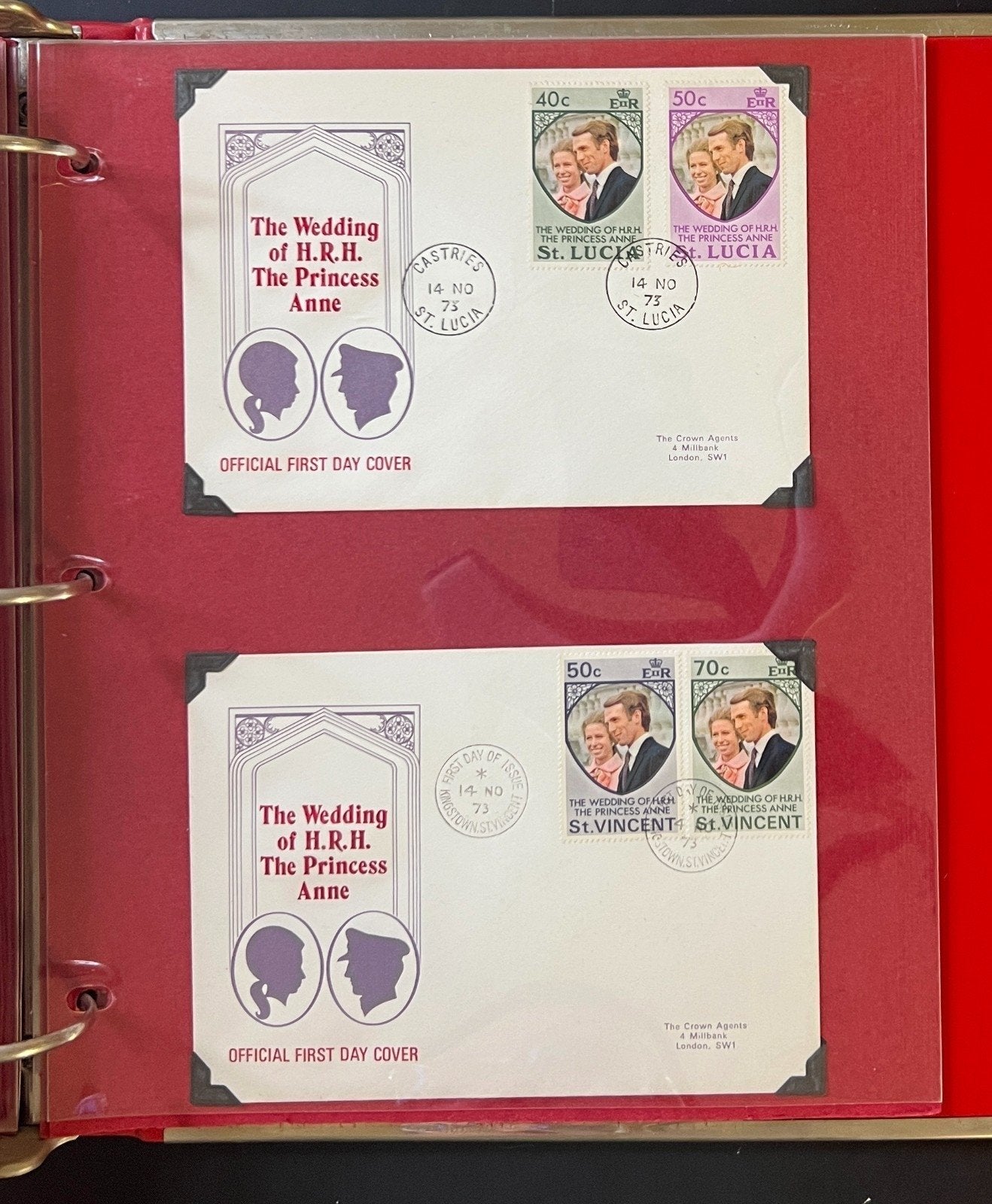 Princess Anne & Capt Phillips Royal Wedding Collection Album FDC & Booklet ZAYIX