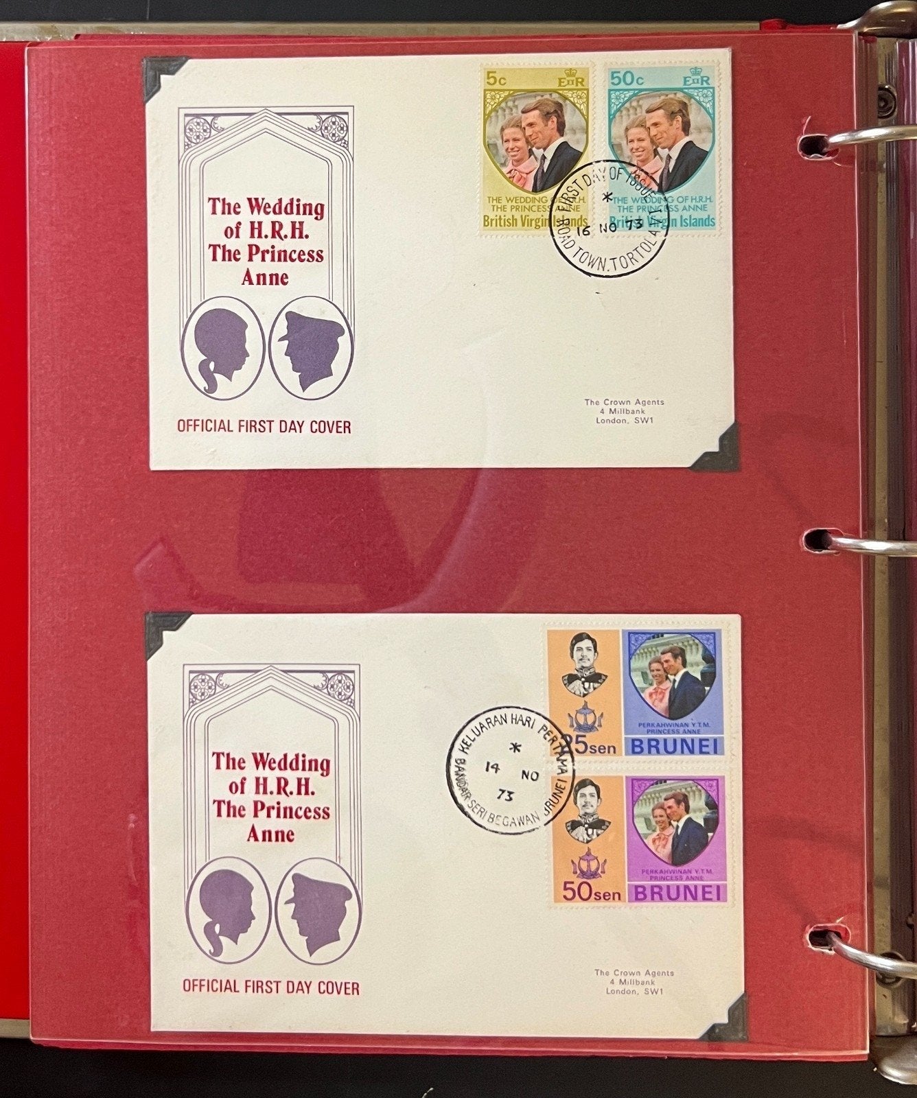 Princess Anne & Capt Phillips Royal Wedding Collection Album FDC & Booklet ZAYIX