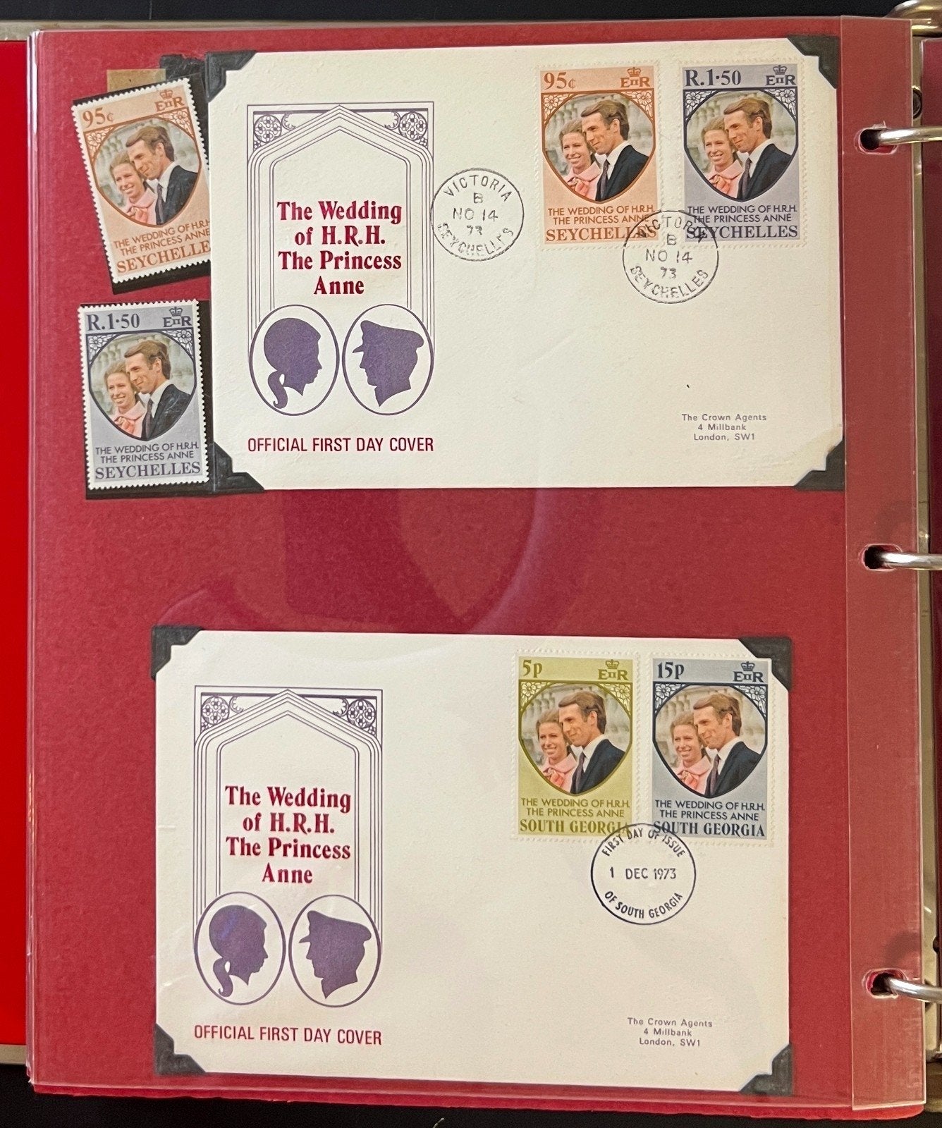 Princess Anne & Capt Phillips Royal Wedding Collection Album FDC & Booklet ZAYIX