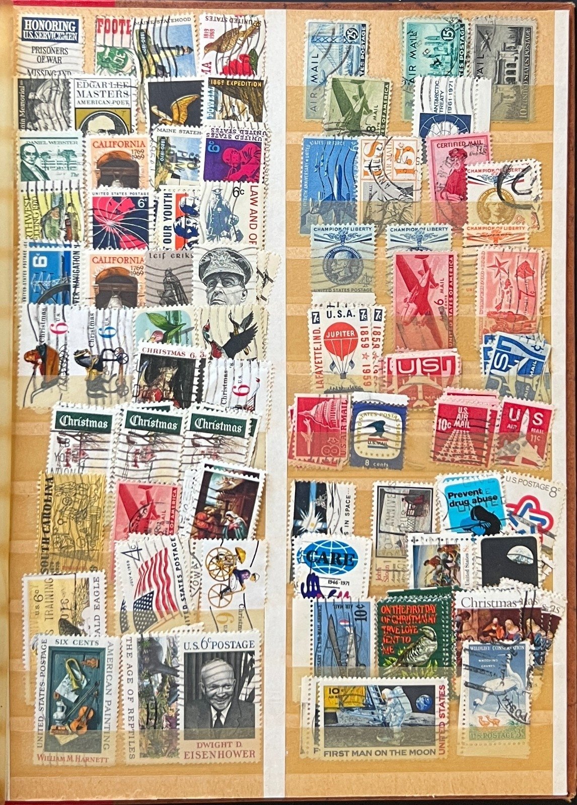 World Wide Stamp Collection Stockbook Hundreds Of Stamps Mint & Used ZAYIX