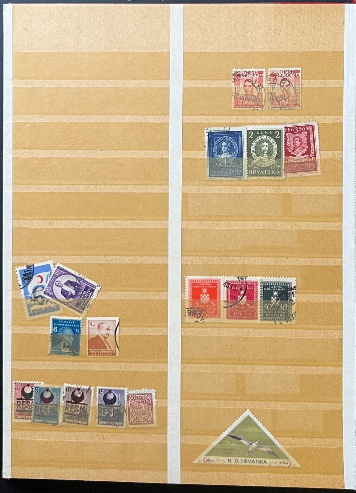 World Wide Stamp Collection Stockbook Hundreds Of Stamps Mint & Used ZAYIX