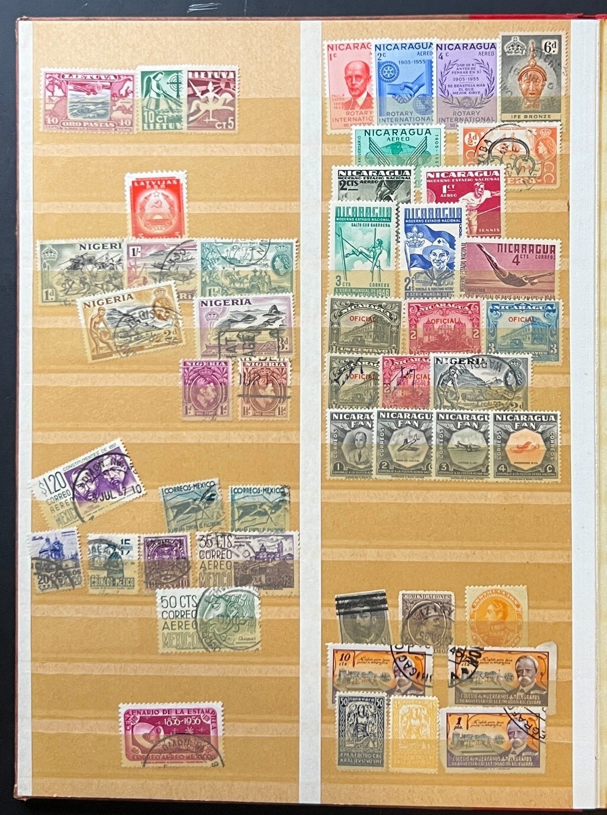 World Wide Stamp Collection Stockbook Hundreds Of Stamps Mint & Used ZAYIX