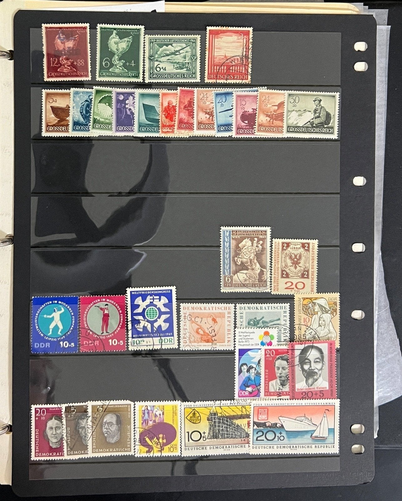 Germany & DDR Stamp Collection Stockbook 37 Pages Mint & Used 1980s-1990s ZAYIX