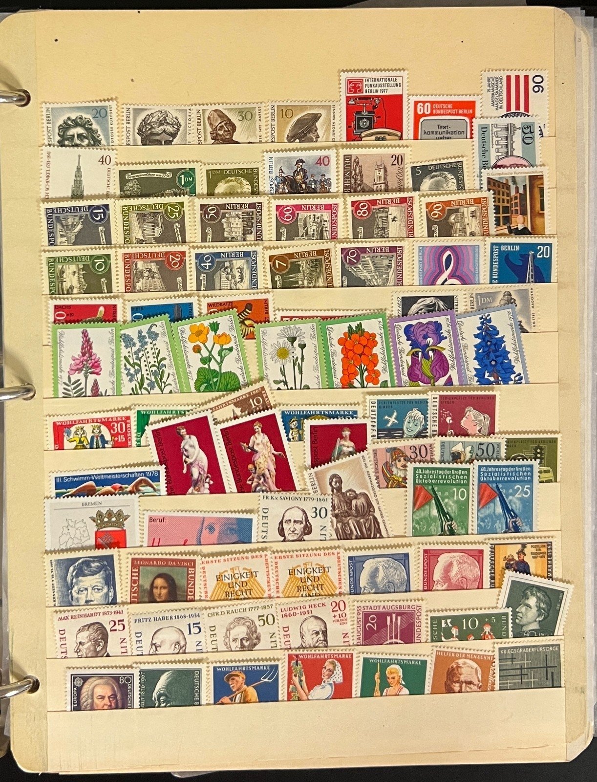 Germany & DDR Stamp Collection Stockbook 37 Pages Mint & Used 1980s-1990s ZAYIX