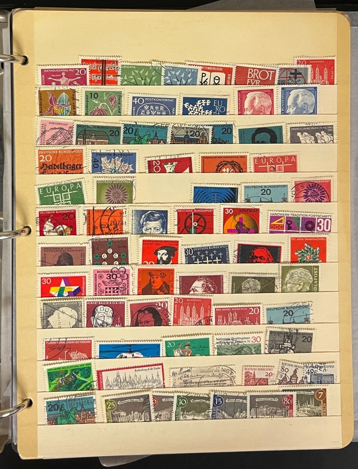 Germany & DDR Stamp Collection Stockbook 37 Pages Mint & Used 1980s-1990s ZAYIX