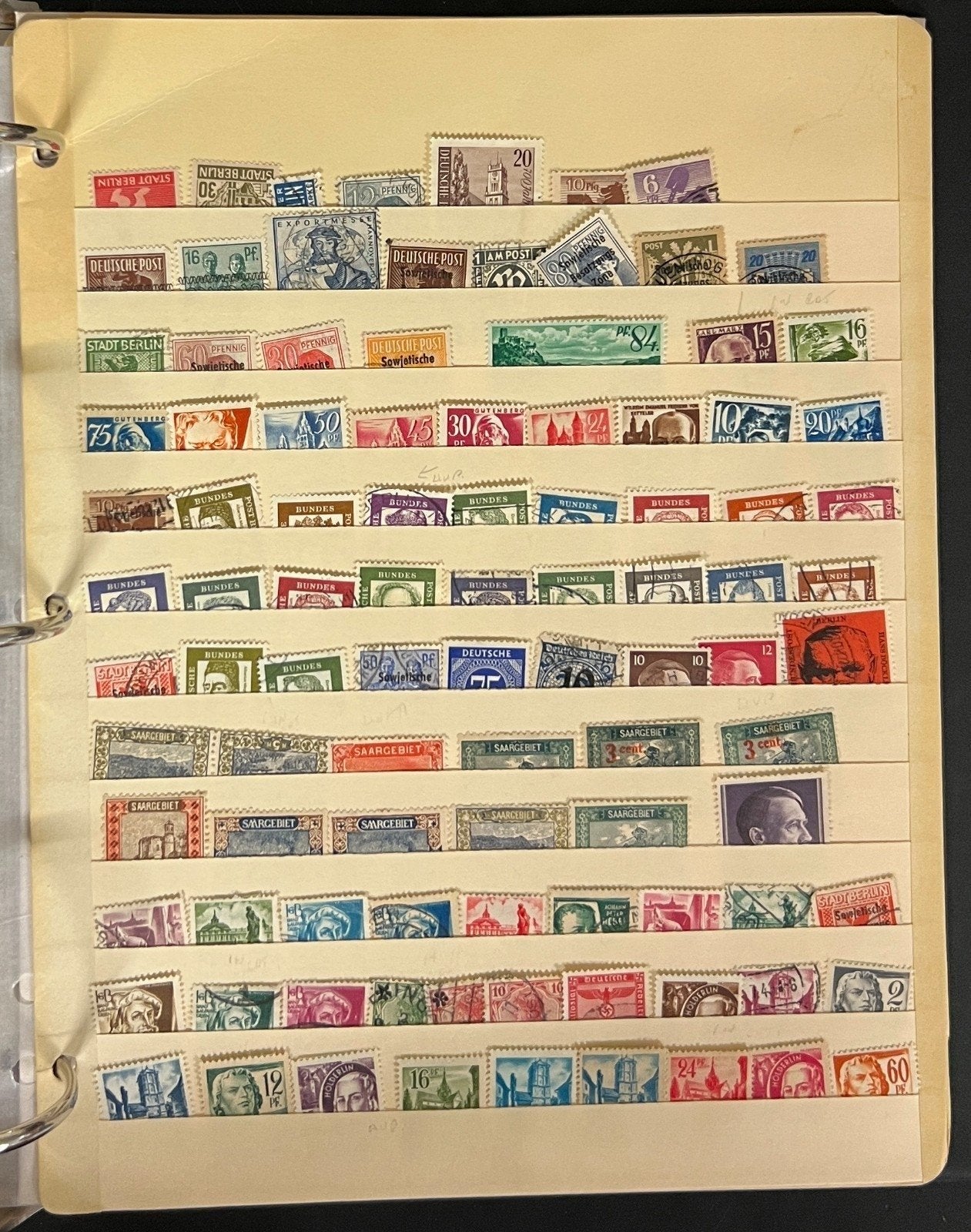 Germany & DDR Stamp Collection Stockbook 37 Pages Mint & Used 1980s-1990s ZAYIX