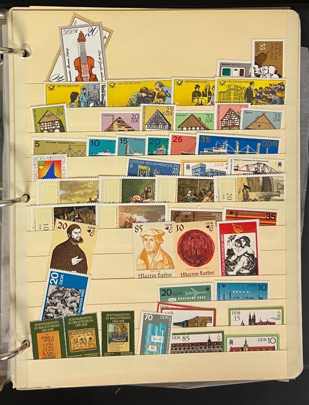 Germany & DDR Stamp Collection Stockbook 37 Pages Mint & Used 1980s-1990s ZAYIX