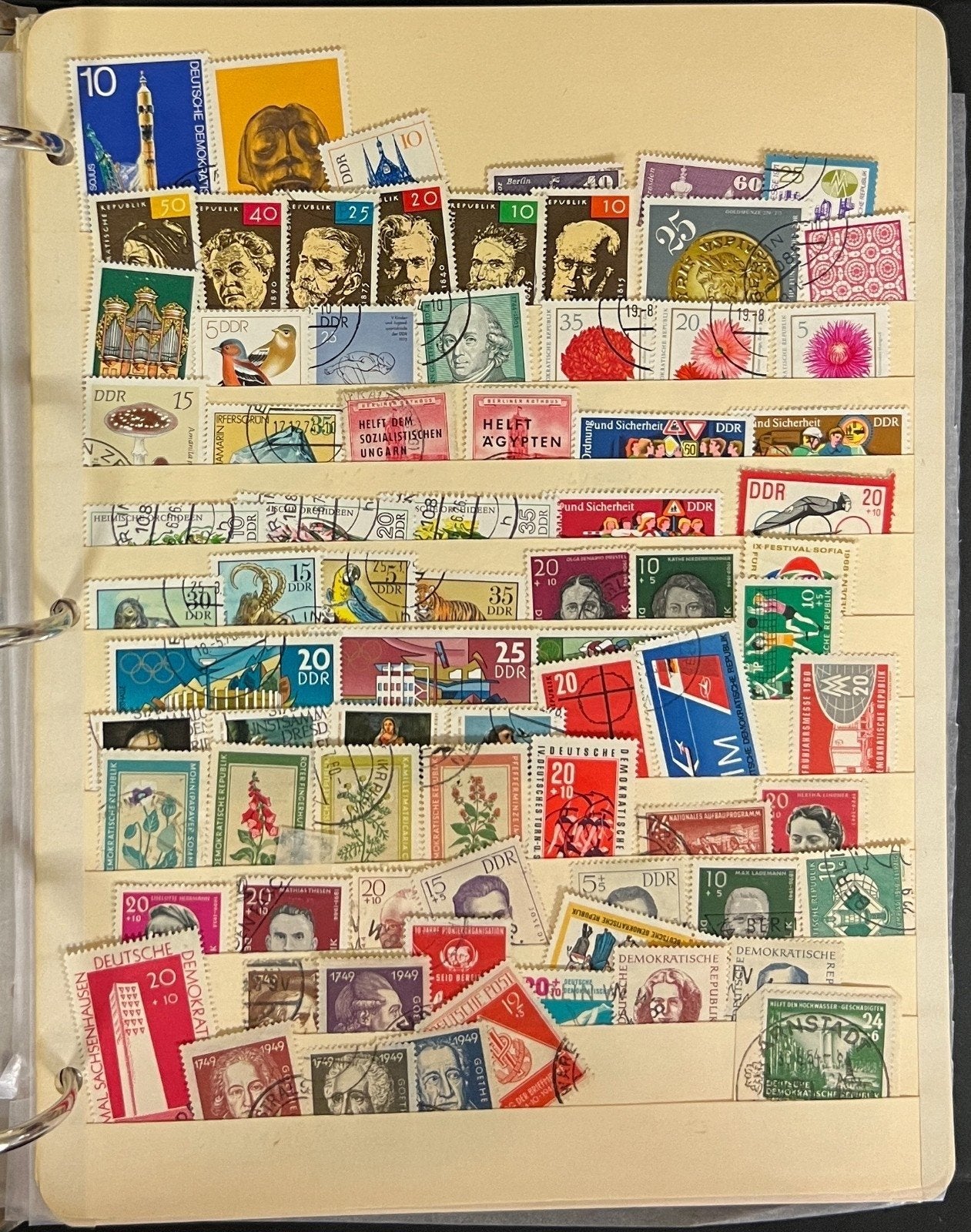 Germany & DDR Stamp Collection Stockbook 37 Pages Mint & Used 1980s-1990s ZAYIX