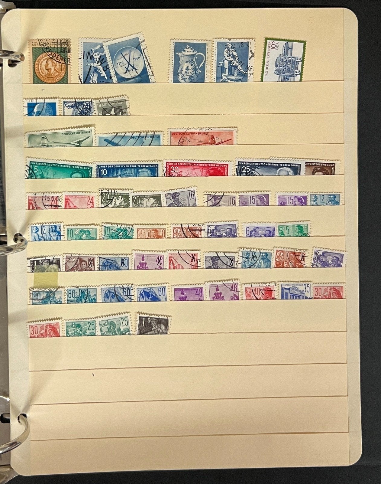 Germany & DDR Stamp Collection Stockbook 37 Pages Mint & Used 1980s-1990s ZAYIX