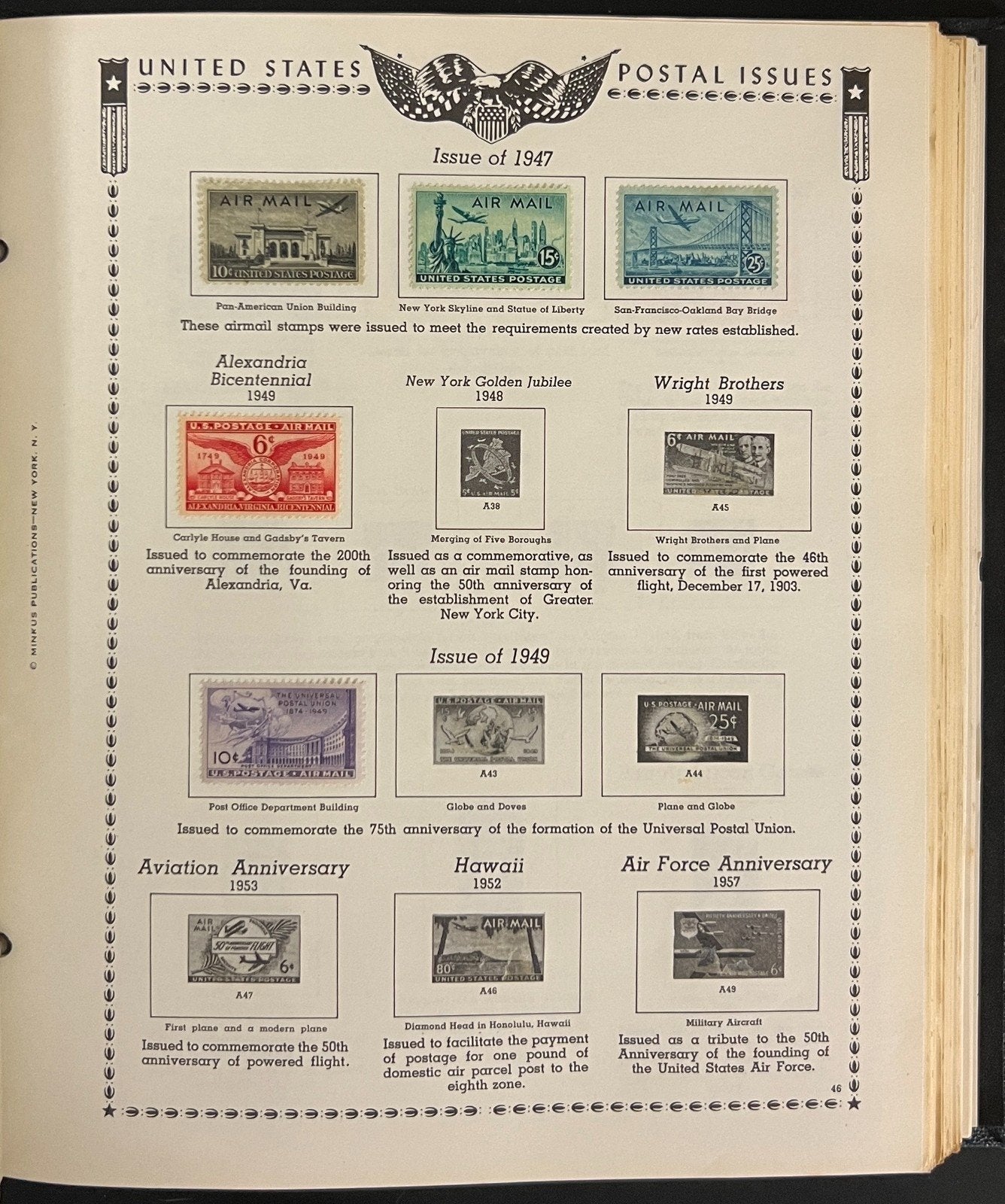 United States Stamp Collection Minkus Album Pages Mint & Used 1857-1984 ZAYIX