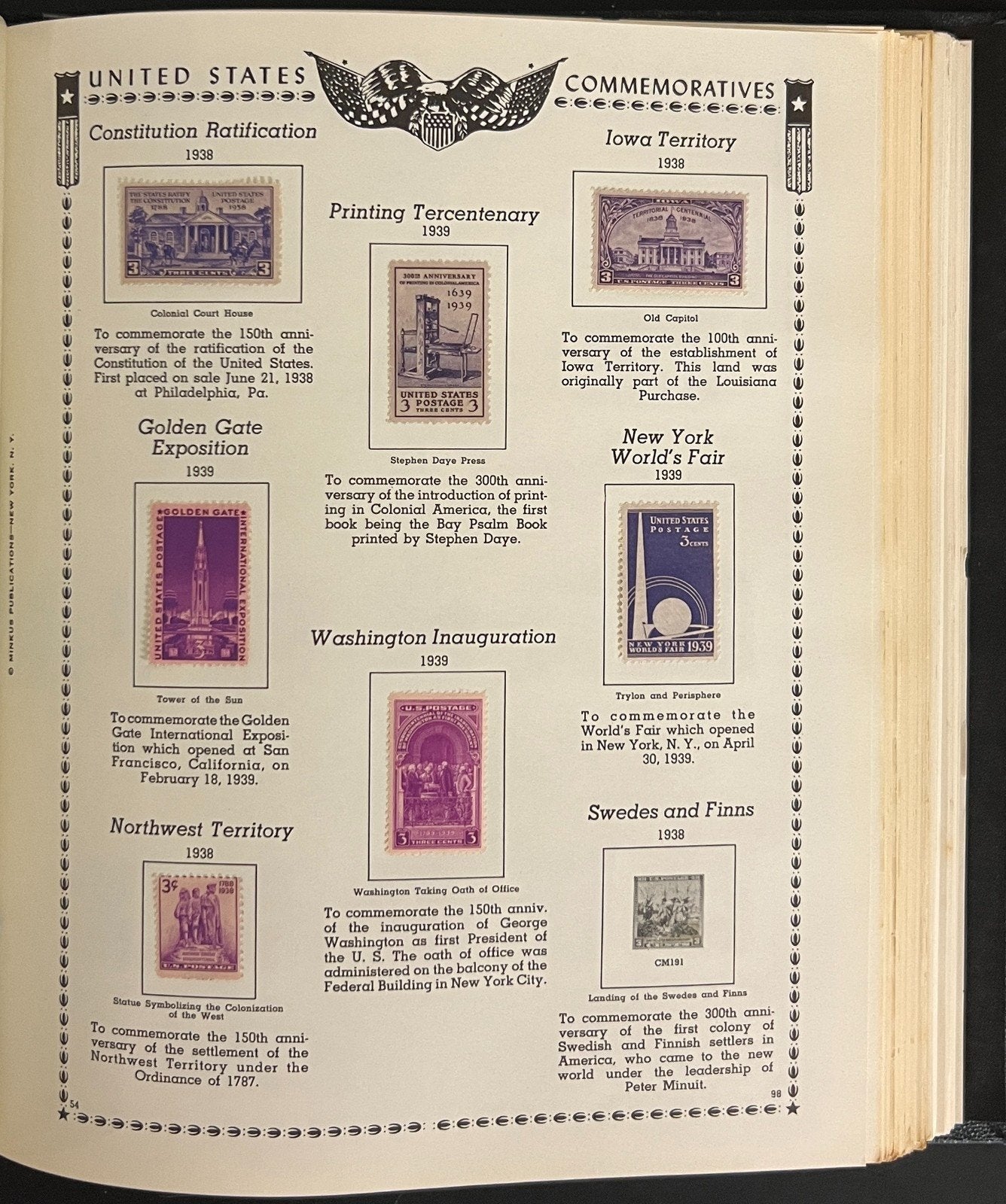 United States Stamp Collection Minkus Album Pages Mint & Used 1857-1984 ZAYIX
