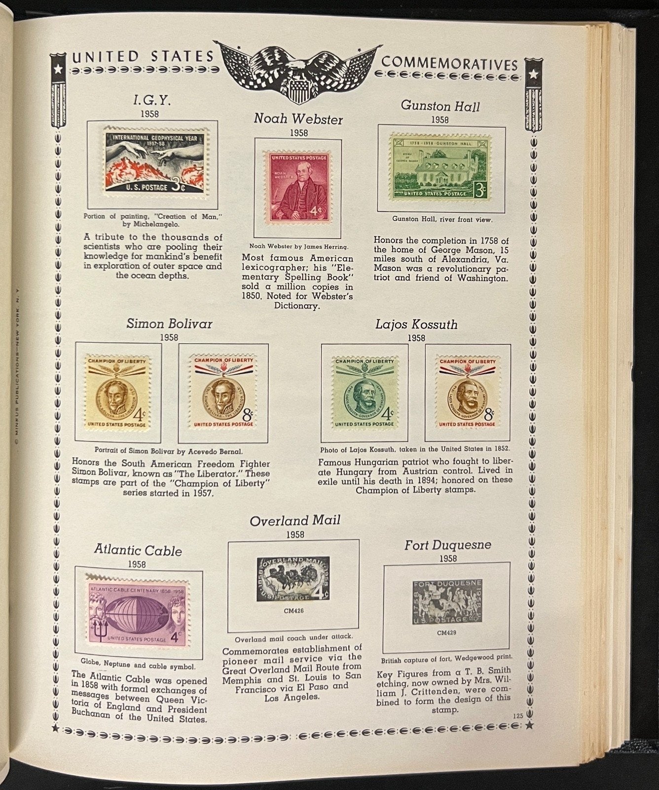 United States Stamp Collection Minkus Album Pages Mint & Used 1857-1984 ZAYIX