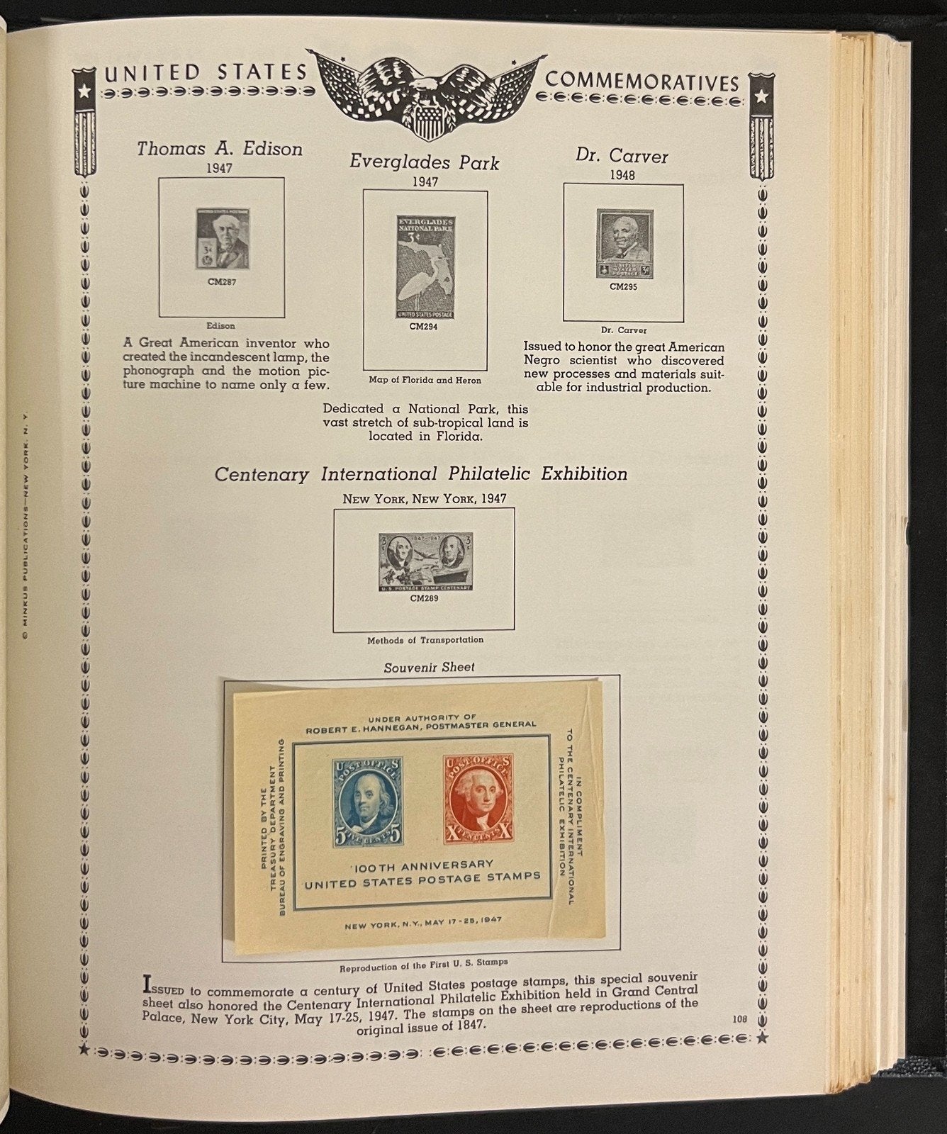 United States Stamp Collection Minkus Album Pages Mint & Used 1857-1984 ZAYIX