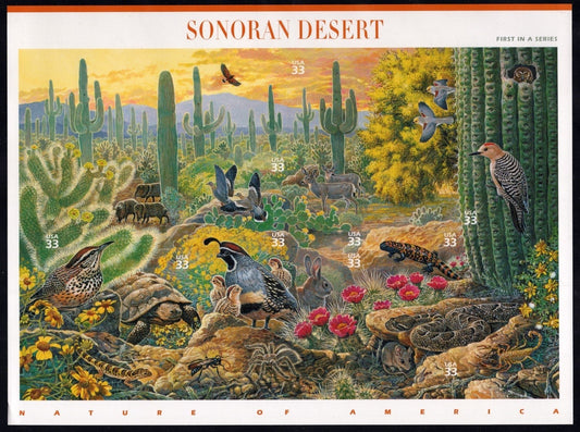 US 3293 Mint Sheet (MNH) Sonoran Desert Miniature Sheet 33-Cent 1999 ZAYIX