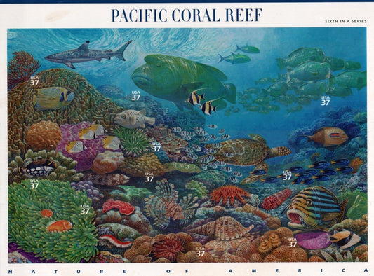 US 3831 Mint Sheet (MNH) Pacific Coral Reefs miniature Sheet 37-Cent 2004 ZAYIX